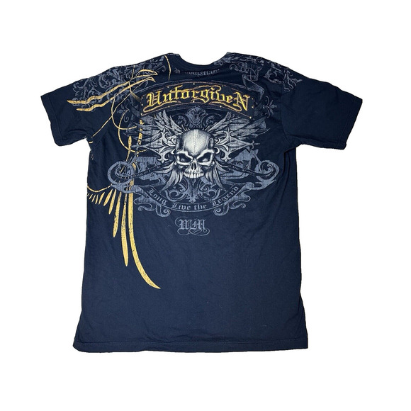 Uhl Studios Mens Embroidered Logo Skull Double side T-Shirt XXL 100% Cotton USA - Picture 4 of 8